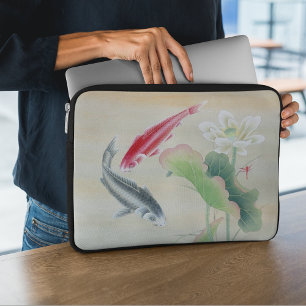 Koi Fish with Lotus Laptop Sleeve