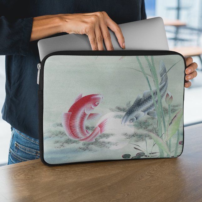 Koi Fish with Lotus Laptop Sleeve (Creator Uploaded)