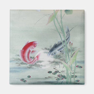 Koi Fish with Lotus Magnet