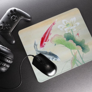 Koi Fish with Lotus Mouse Mat