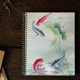 Koi Fish with Lotus Notebook