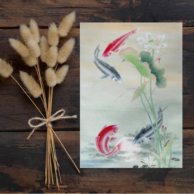 Koi Fish with Lotus Wrapping Paper Sheet (Creator Uploaded)