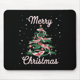 Koi Fish Xmas Tree Koi Carp Christmas Tree  Mouse Mat