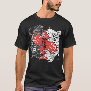 Koi Fish Yin and Yang Koi Fish Lover Gift girl T-Shirt