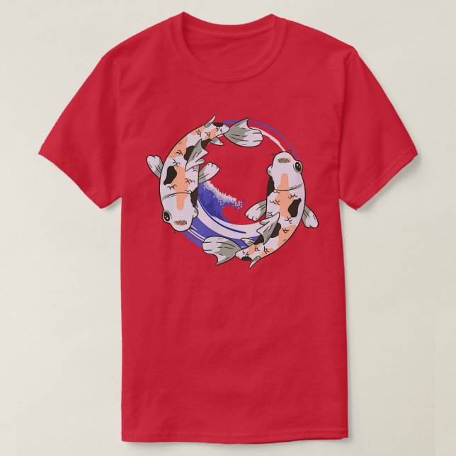 Koi Fish Yin and Yang  T-Shirt (Design Front)