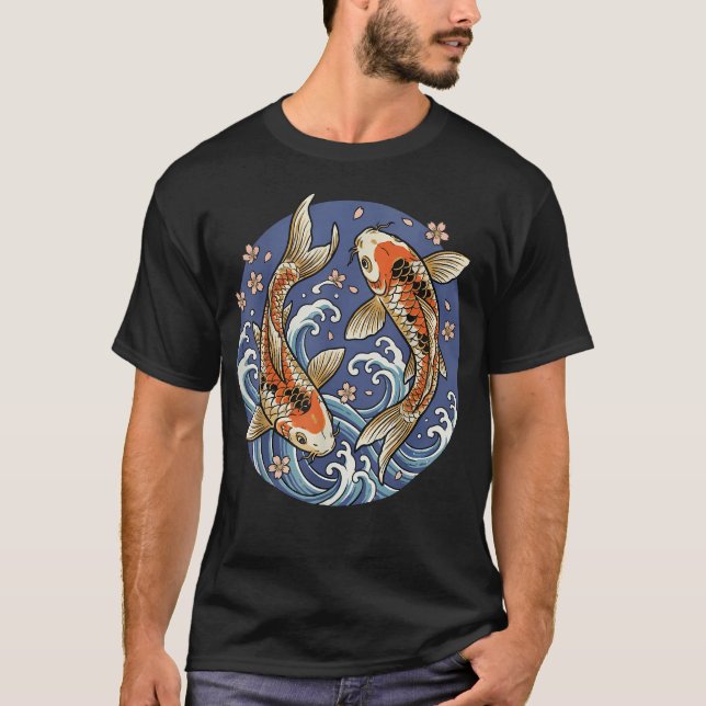 Koi Fish Yin Yang T-Shirt (Front)