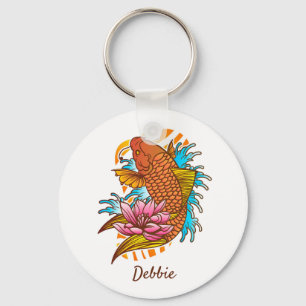 Koi Goldfish Home Decor Keychain Asian