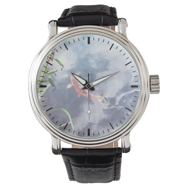 Koi in Swirling Water Watch (Front)
