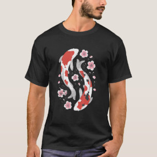 Koi In Ying & Yang Style Japan Fish Men Women T-Shirt
