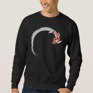 Koi Japanese Enso Circle Carp Fish Sweatshirt