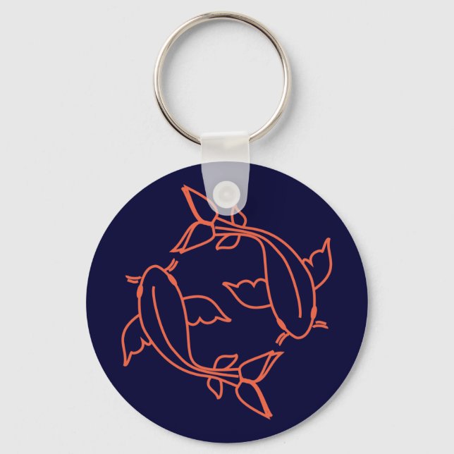Koi Lines Key Ring (Front)