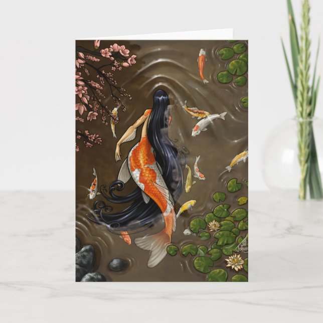 Koi Mermaid Card (Front)