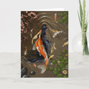 Koi Mermaid Card