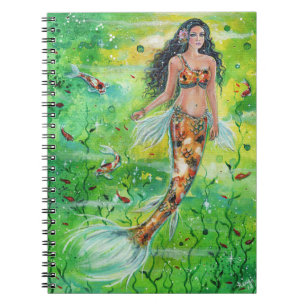 Koi mermaid Lily by Renee Lavoie Notebook