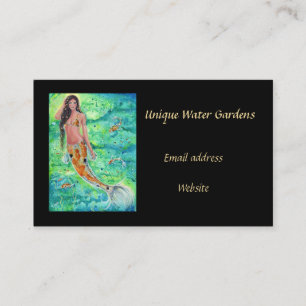 koi mermaid with koi fish business cards by Renee