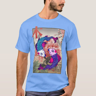 Koi Moon Sakura Tree Cherry Blossom Flower Yin Yan T-Shirt