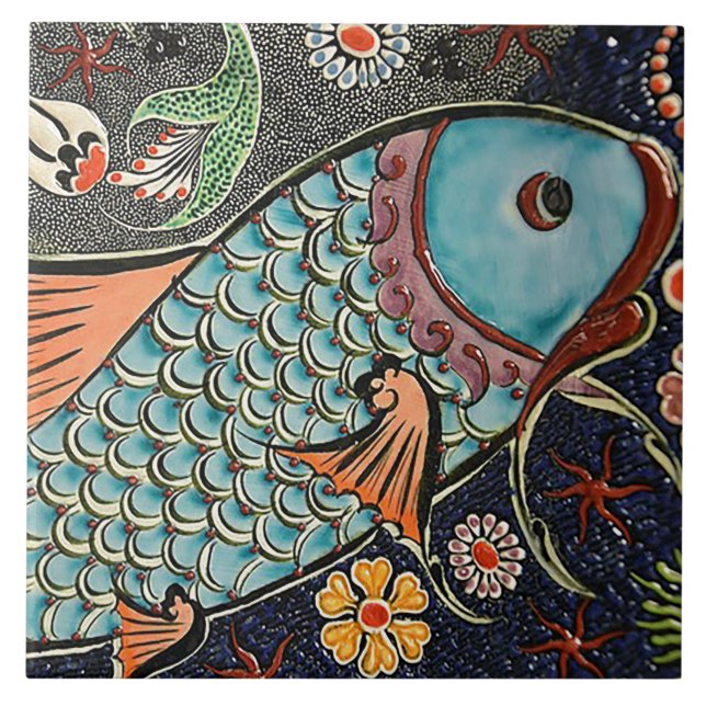Koi Mosaic Tile (Front)