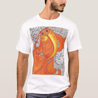 Koi On Black And White T-Shirt