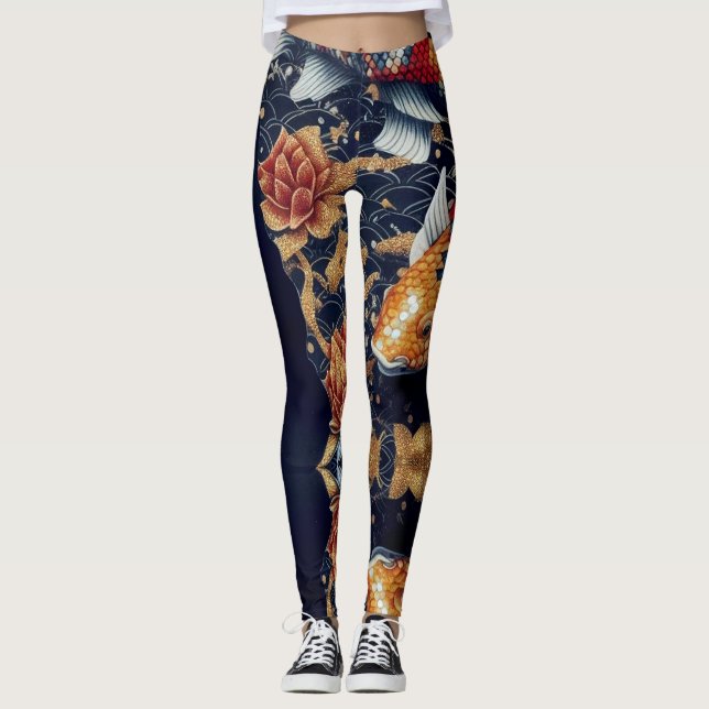 Koi Orange Leggings (Front)