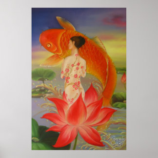 Koi Painting by Premium Karl Poster