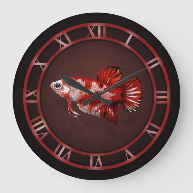 koi plakat betta fish large clock (Front)