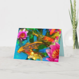 Koi play, Koi greeting cards