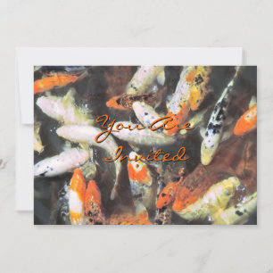 Koi Pond Artistic Photo Invitation