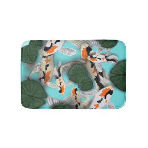 Koi pond bath mat
