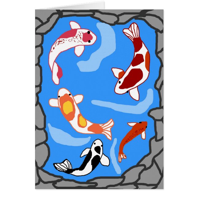 Koi pond blank card (Front)