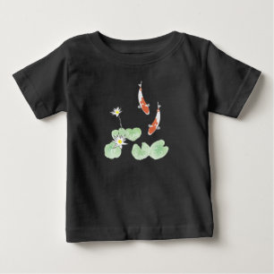Koi Pond Blue Baby Fine Jersey T-Shirt