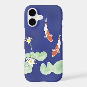 Koi Pond - Blue Background iPhone Case