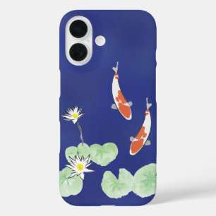 Koi Pond Blue iPhone 16 Barely There Case