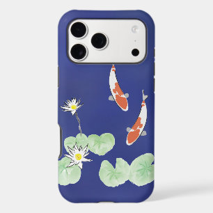 Koi Pond Blue iPhone Tough Case