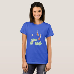 Koi Pond Blue Women's Basic Tshirt