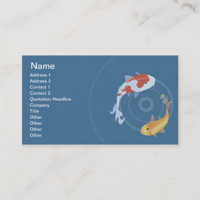 Koi Pond - Business Business Card (Front)
