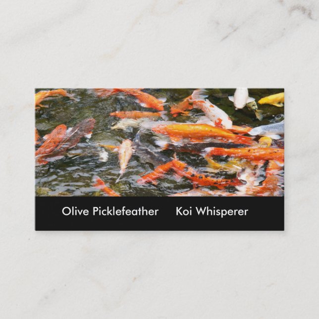 Koi pond business card (Front)