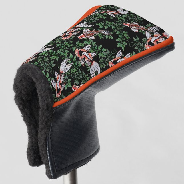 Koi Pond Fish Artwork                              Golf Head Cover (3/4 Front)