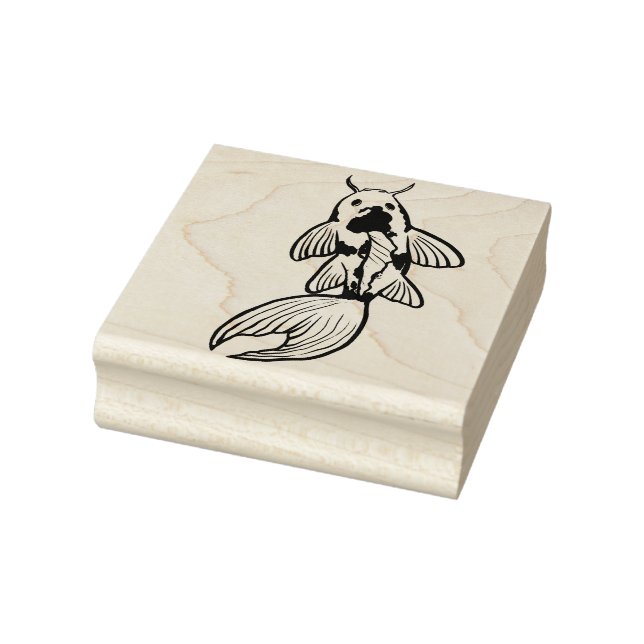 Koi Pond Fish Artwork                              Rubber Stamp (Stamp)