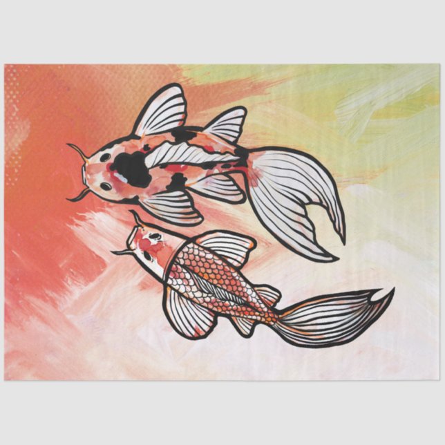 Koi Pond Fish Artwork                              Tissue Paper (Front)