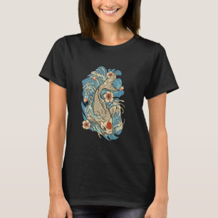 Koi Pond Fish Japanese Artwork Nishikigoi Vintage  T-Shirt