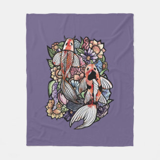 Koi Pond Fleece Blanket