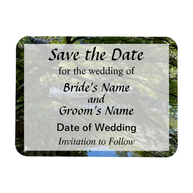 Koi Pond in Chinese Garden Save the Date Magnet (Horizontal)
