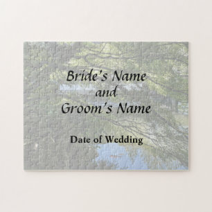 Koi Pond in Chinese Garden Wedding Products Jigsaw Puzzle
