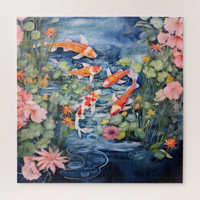 Koi Pond Jigsaw Puzzle (Vertical)