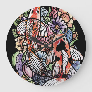 Koi Pond Large Clock