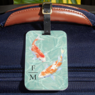 Koi Pond Luggage Tag