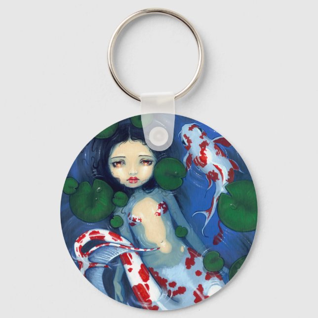 "Koi Pond Mermaid" Keychain (Front)