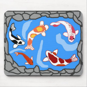 Koi pond mouse pad