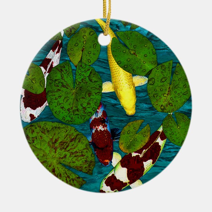 KOI POND Ornament Zazzle.co.uk