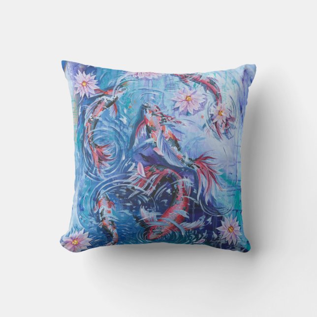 Koi Pond Pillow (Front)